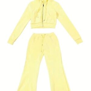 Yellow Women's Jacket and Sweats Set